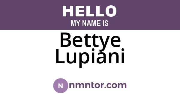 Bettye Lupiani