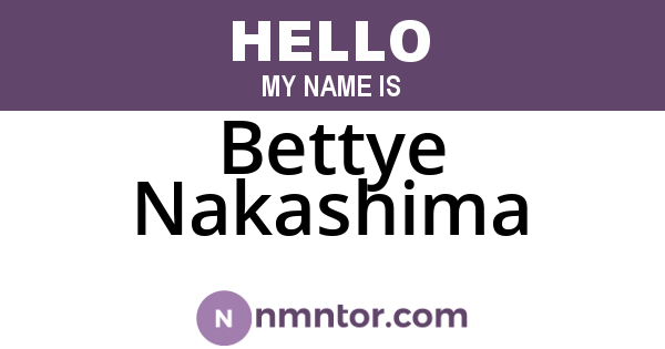 Bettye Nakashima