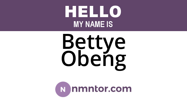 Bettye Obeng