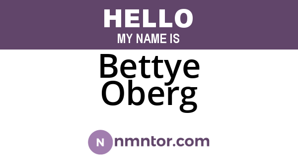 Bettye Oberg