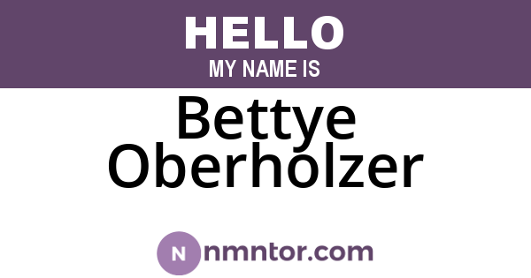 Bettye Oberholzer