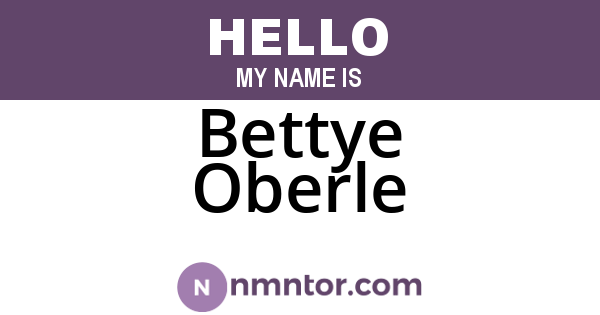 Bettye Oberle