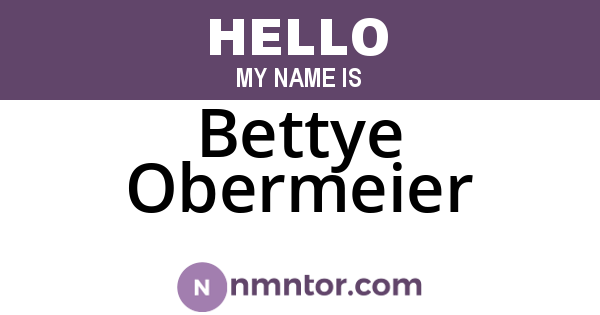 Bettye Obermeier