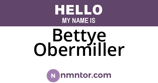 Bettye Obermiller