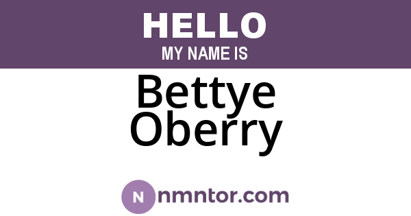 Bettye Oberry