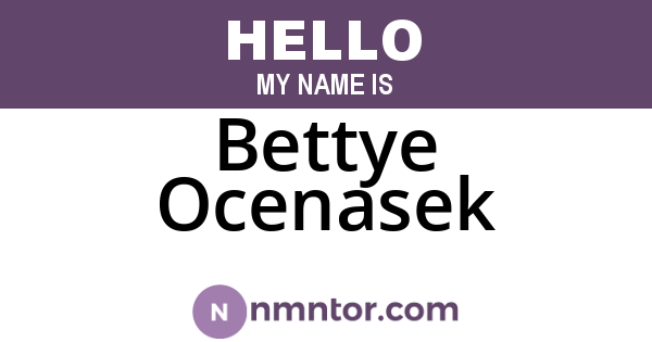 Bettye Ocenasek
