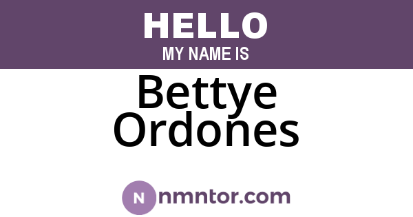 Bettye Ordones