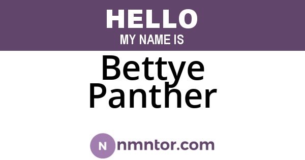 Bettye Panther
