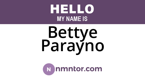 Bettye Parayno