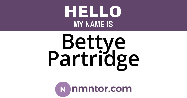 Bettye Partridge