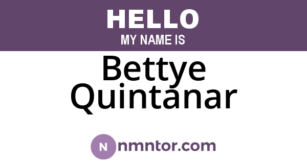 Bettye Quintanar