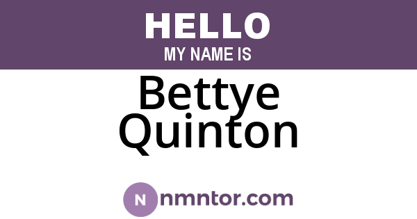 Bettye Quinton