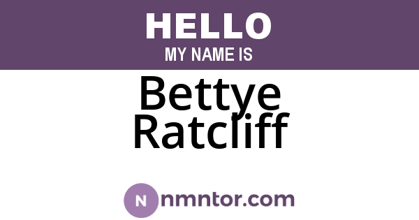 Bettye Ratcliff