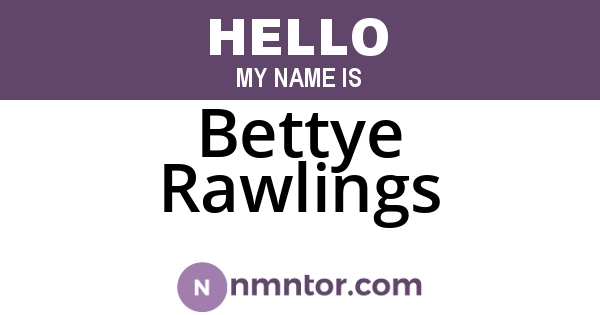 Bettye Rawlings