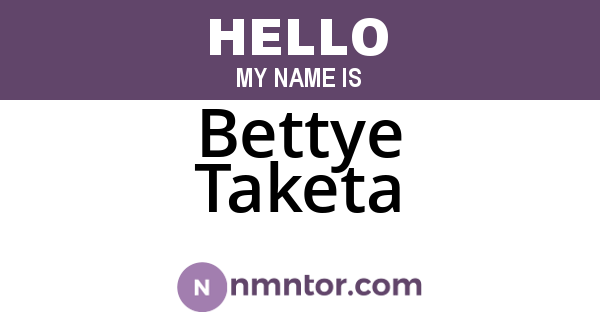 Bettye Taketa