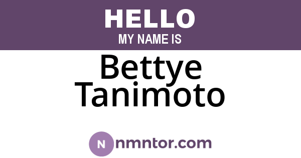 Bettye Tanimoto