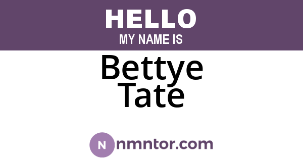 Bettye Tate
