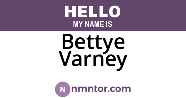 Bettye Varney