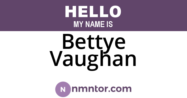 Bettye Vaughan