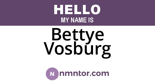 Bettye Vosburg