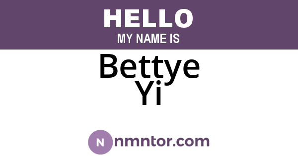 Bettye Yi