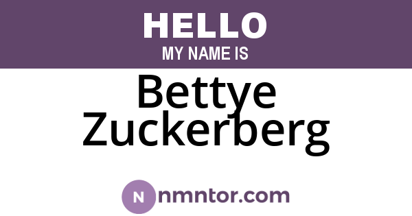 Bettye Zuckerberg