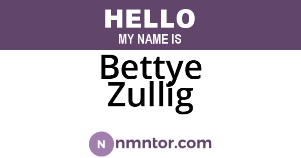 Bettye Zullig