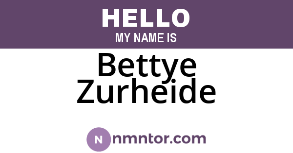Bettye Zurheide