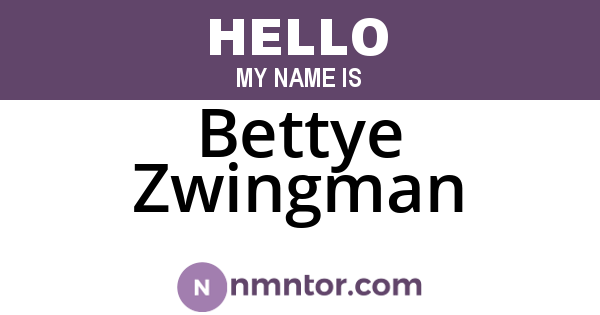 Bettye Zwingman