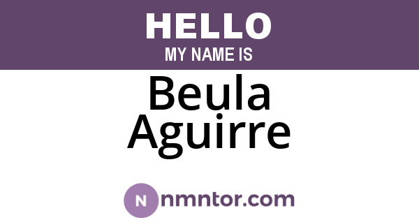 Beula Aguirre