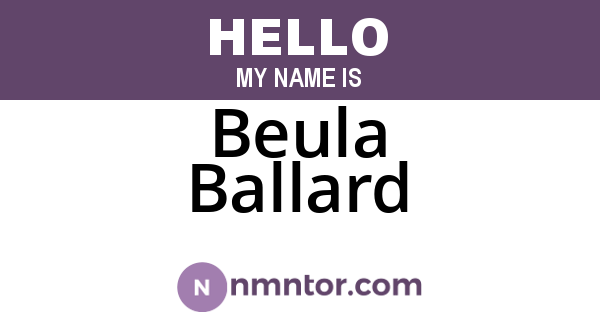 Beula Ballard