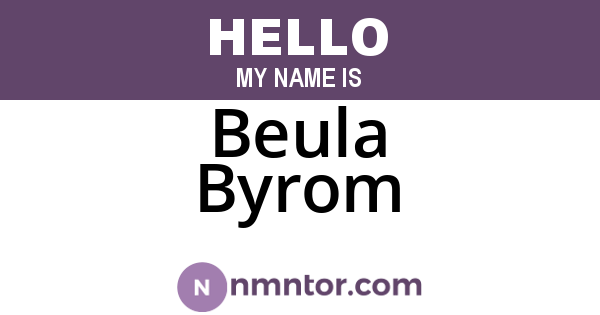 Beula Byrom