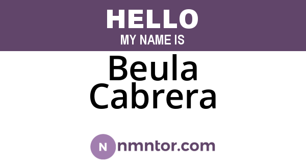 Beula Cabrera