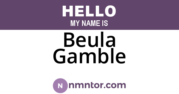 Beula Gamble