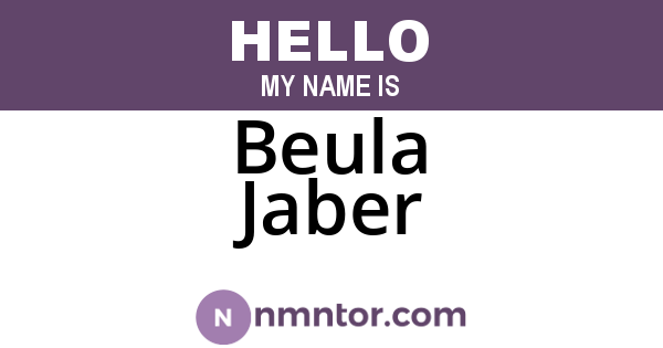 Beula Jaber