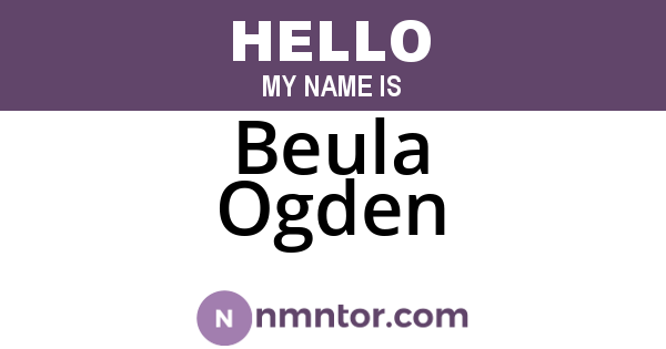 Beula Ogden