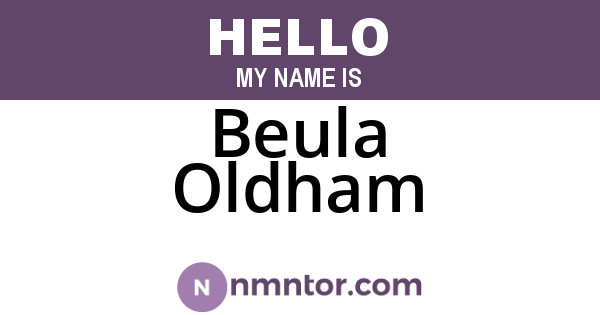 Beula Oldham