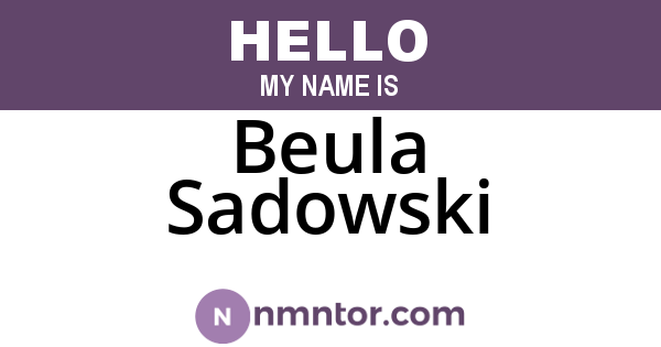 Beula Sadowski