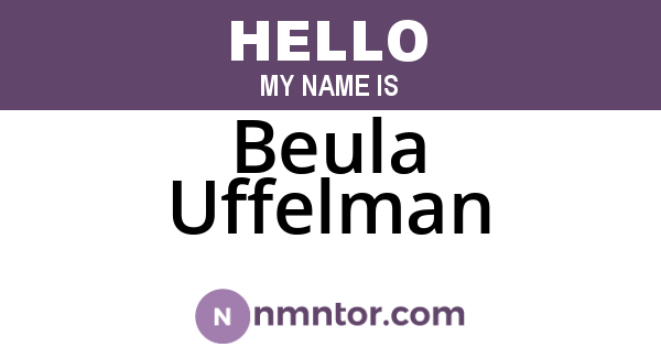 Beula Uffelman