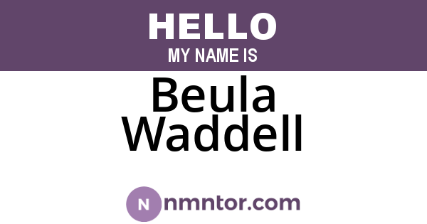 Beula Waddell