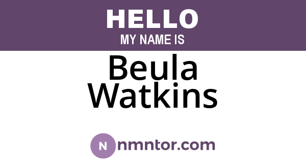 Beula Watkins