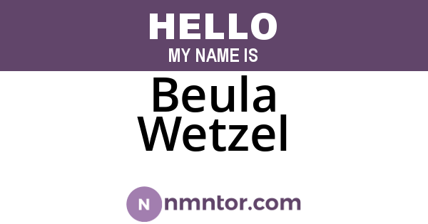 Beula Wetzel