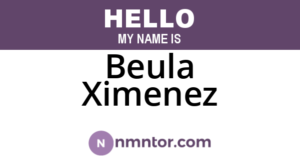 Beula Ximenez