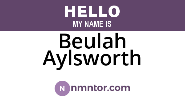 Beulah Aylsworth