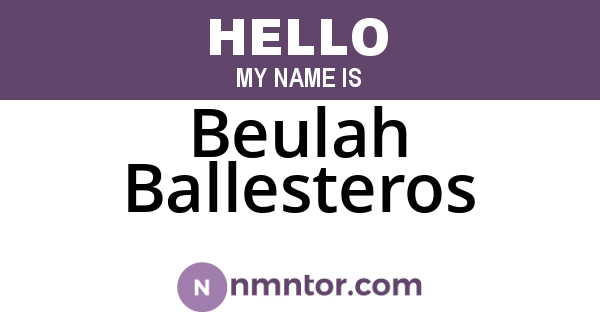 Beulah Ballesteros