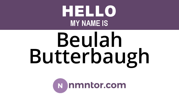 Beulah Butterbaugh