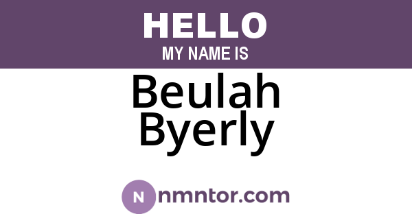 Beulah Byerly