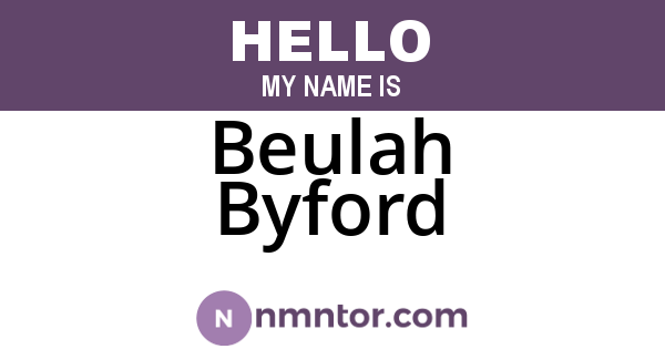 Beulah Byford