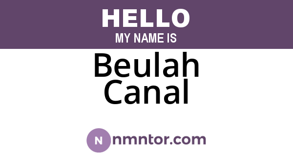 Beulah Canal