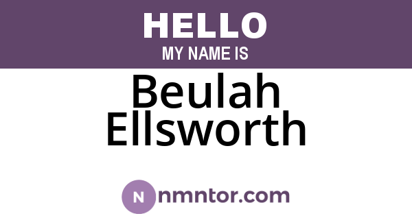 Beulah Ellsworth